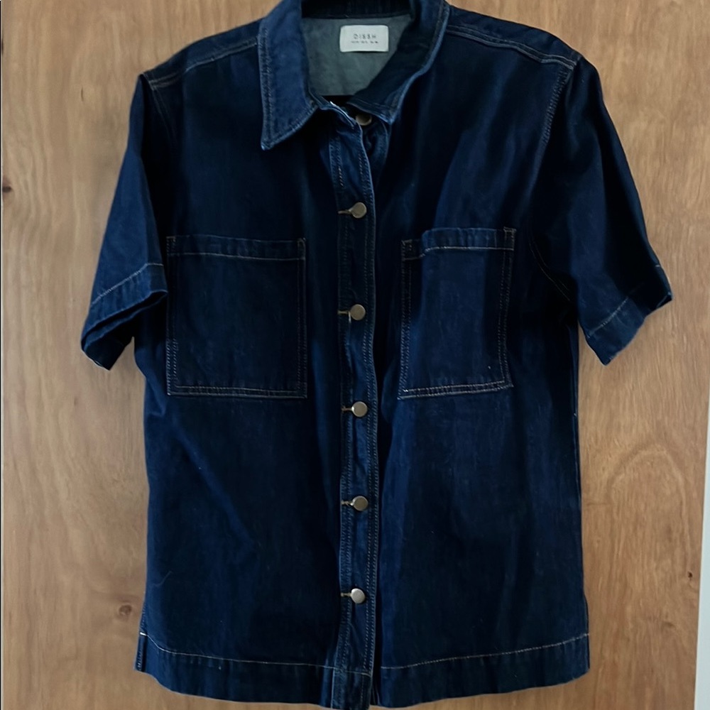 DISSH Dark Blue Denim Button-Up Top - Picture 2 of 4